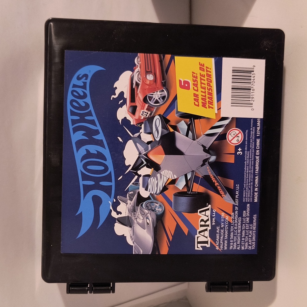 b23 Hot Wheels 6 Car Carrying Case with cars